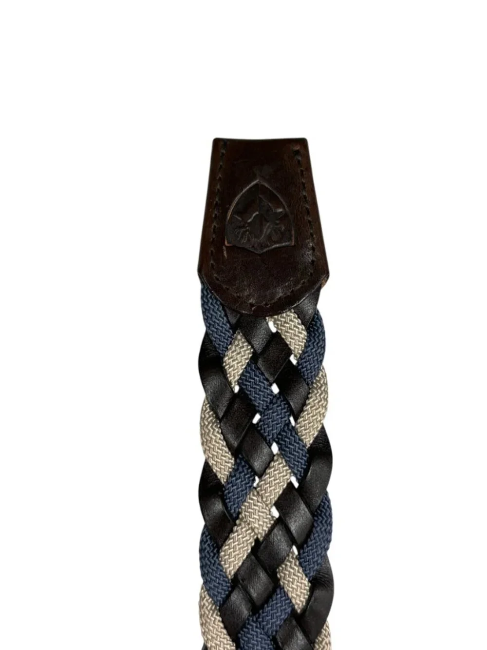 The Buck Club The Privilege Malbec Belt Woven Leather Size 38 Made in USA